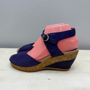 Dansko Blue Charlotte Wedge Sandal Size 37